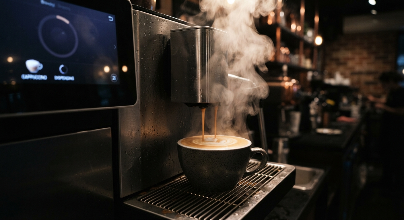 Sitio con cafetera bajo control